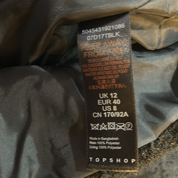 NWOT TopShop Overcoat - Picture 8 of 8